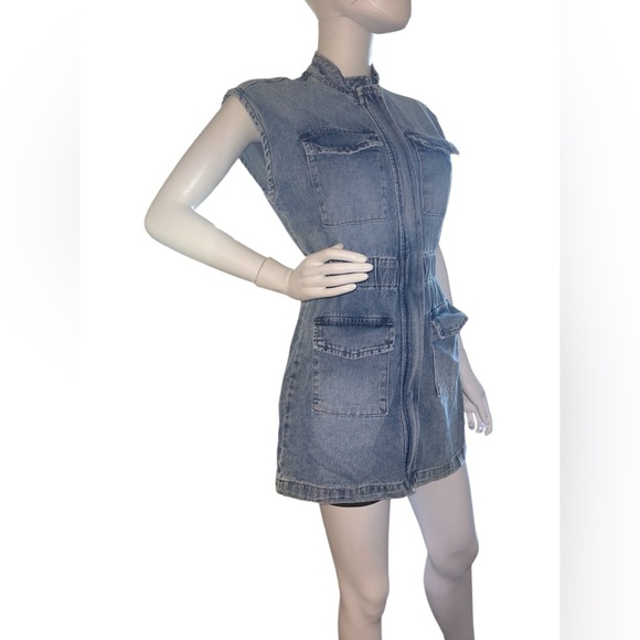 Forever 21 Cinched Denim
Womens Sleeveless Empire Waist
Dress Juniors Size S - Picture 8 of 11